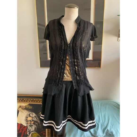 Sheer Lilly Lou button up blouse, sz - Picture 1 of 14